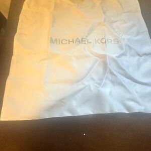Michael Kors White Dust Bag with Gray Logo
